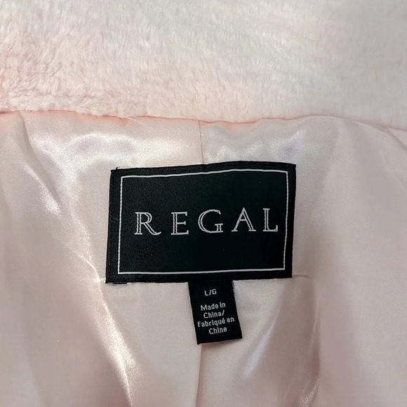 REGAL NWOT Faux Rabbit Fur Long Coat, Size L - Picture 11 of 13